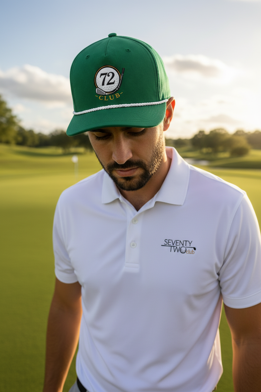 72 Club - Man Wearing Green Hat on Golf Course
