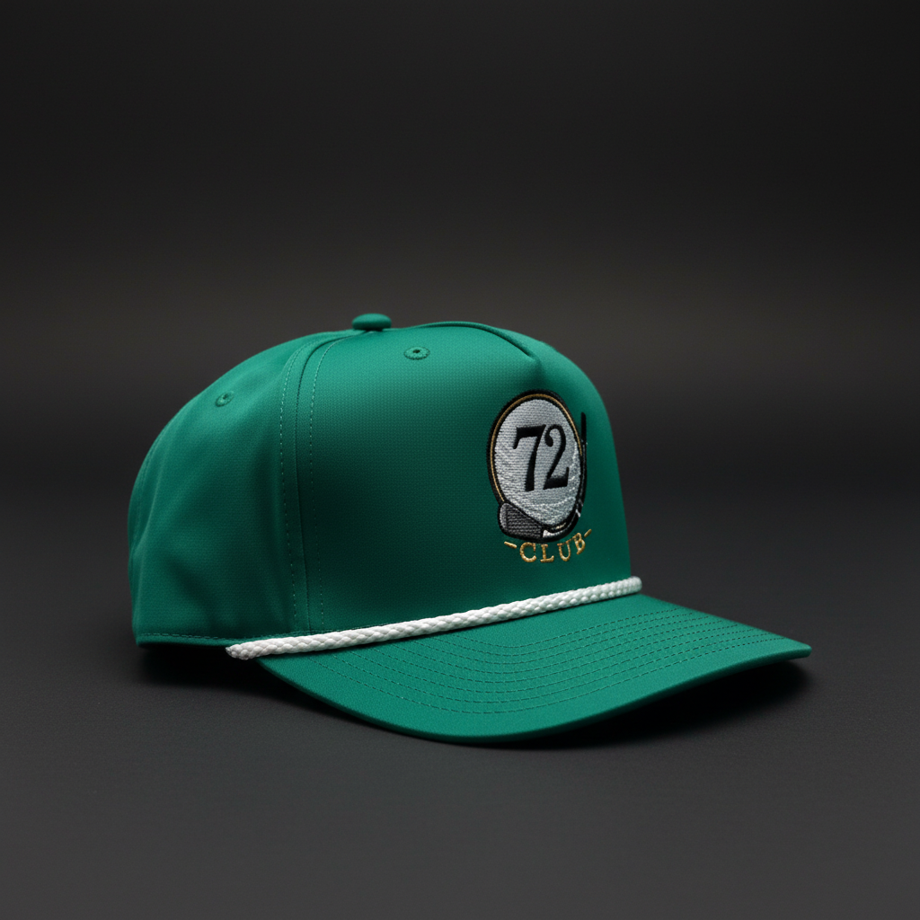 Green hat side profile