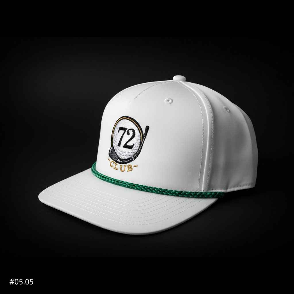 White hat 3/4 angle